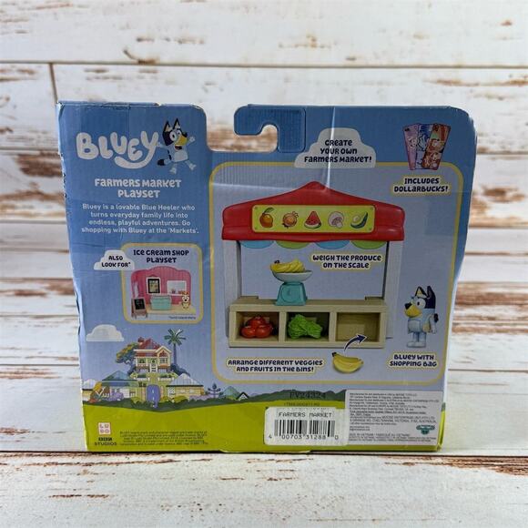 Bluey Farmers Market Playset Multicolored Ages 3-4 Years - Picture 3 of 4
